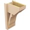 Ekena Millwork 8-in W x 12-in D x 20-in H Balboa Slat Rough Cedar Woodgrain TimberThane Outlooker, Primed Tan OUTUR080X12X20BOA24RCPR - alternate 4